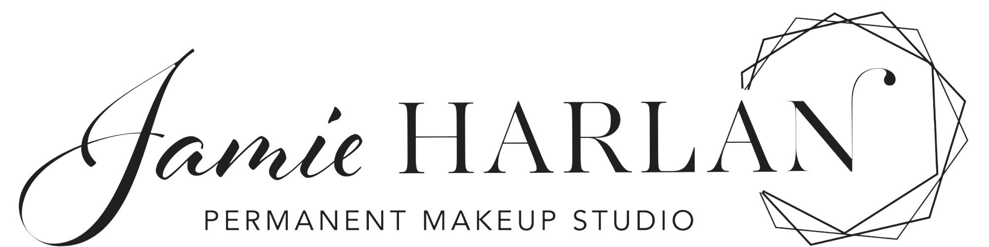 Jamie Harlan Permanent Makeup Studio Clovis CA Black Transparent BG Logo 1